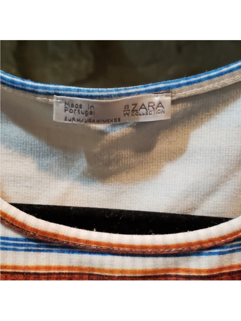 Zara RARE | B | W Collection Striped Ruffle Tank Top Drape Front - Picture 4 of 11